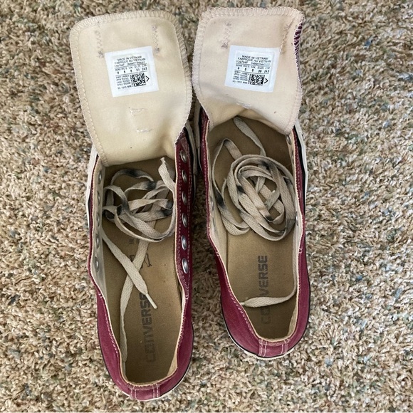 Converse Chuck Taylor Low Top Shoes Maroon Size W8 M6 - Picture 6 of 8